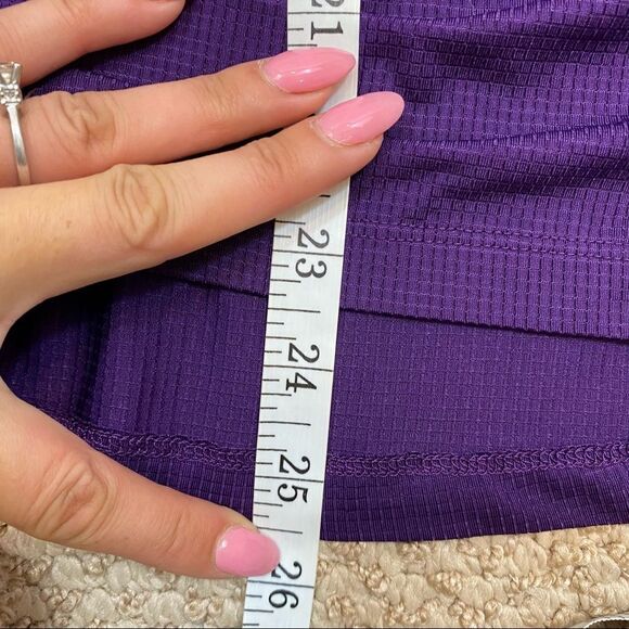 Fabletics Purple Racerback Tank Top One Side‎ Cincher Size Large - Picture 7 of 8